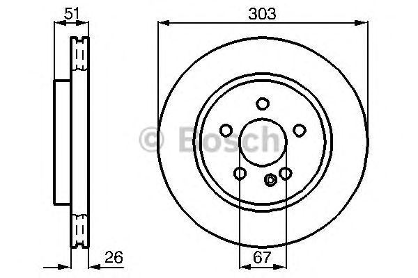 Тормозной диск BOSCH 0 986 478 468