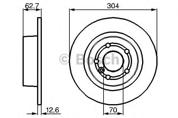 Тормозной диск BOSCH 0 986 478 497