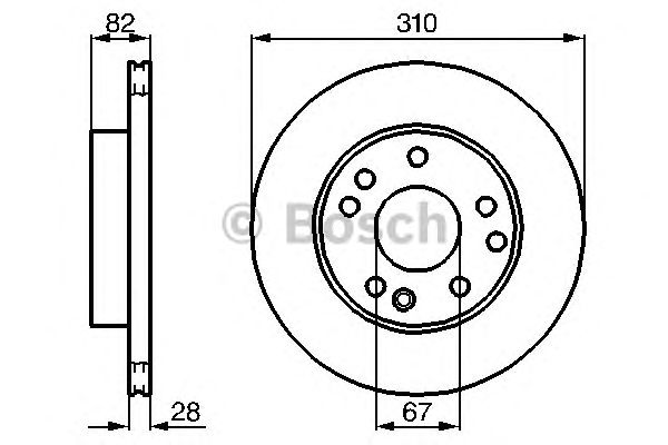Тормозной диск BOSCH 0 986 478 528