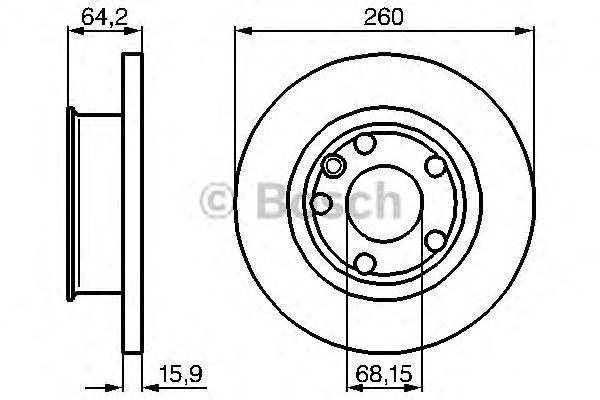 Тормозной диск BOSCH 0 986 478 547