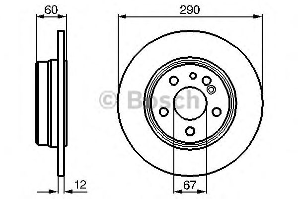 Тормозной диск BOSCH 0 986 478 607