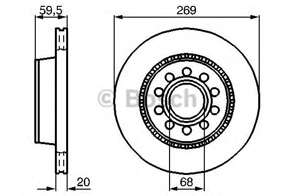 Тормозной диск BOSCH 0 986 478 614