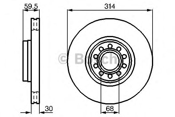 Тормозной диск BOSCH 0 986 478 617