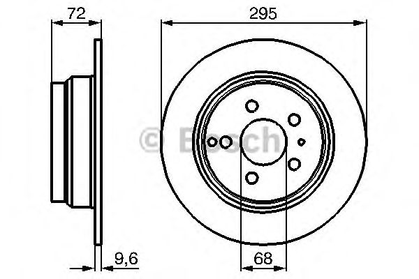 Тормозной диск BOSCH 0 986 478 628