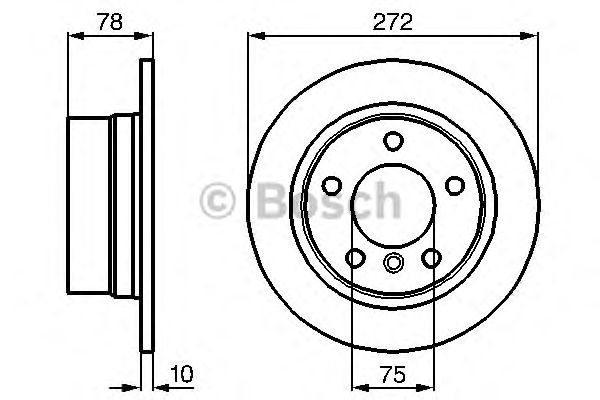 Тормозной диск BOSCH 0 986 478 641
