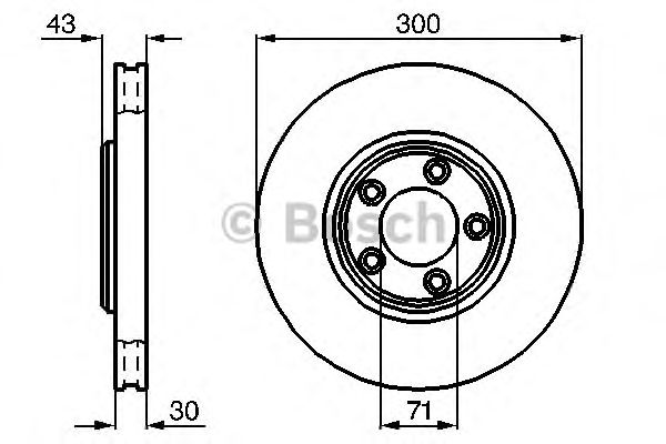 Тормозной диск BOSCH 0 986 478 778