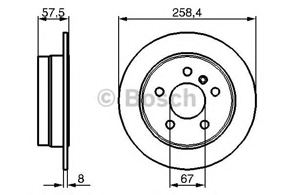 Тормозной диск BOSCH 0 986 479 235
