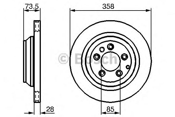 Тормозной диск BOSCH 0 986 479 259