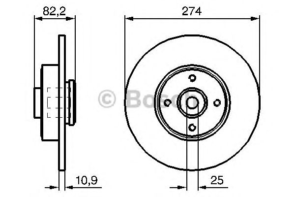 Тормозной диск BOSCH 0 986 479 270