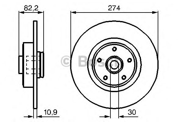 Тормозной диск BOSCH 0 986 479 273