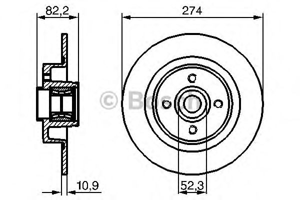 Тормозной диск BOSCH 0 986 479 277