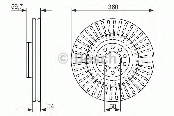 Тормозной диск BOSCH 0 986 479 302