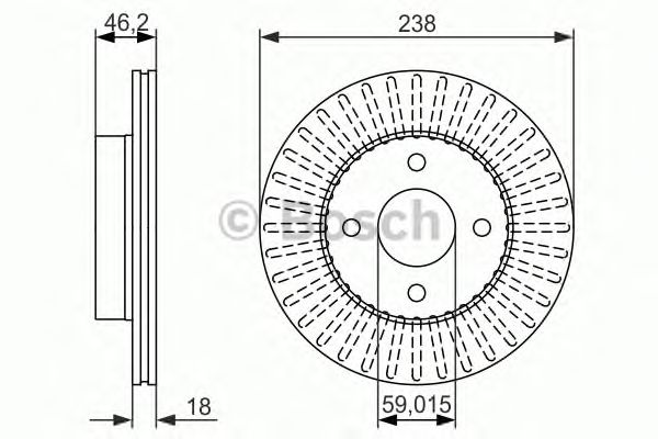Тормозной диск BOSCH 0 986 479 354