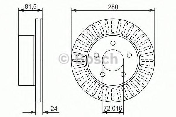 Тормозной диск BOSCH 0 986 479 386
