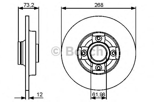 Тормозной диск BOSCH 0 986 479 387