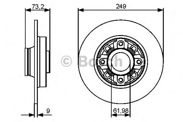 Тормозной диск BOSCH 0 986 479 400