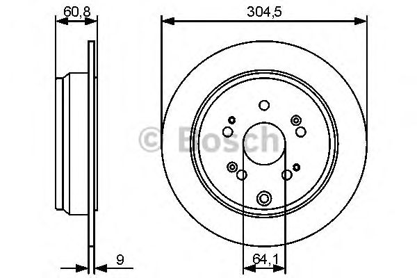 Тормозной диск BOSCH 0 986 479 449