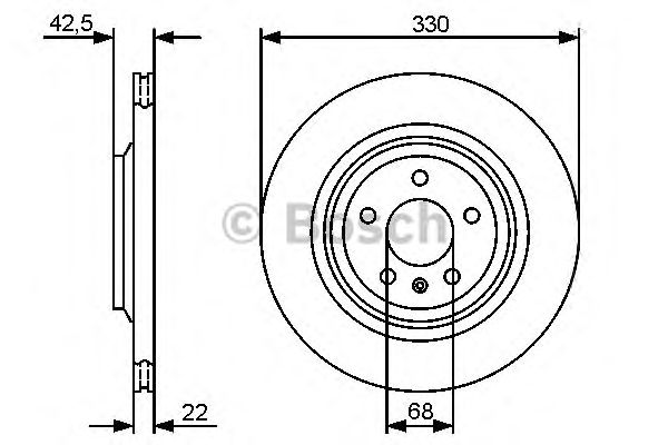 Тормозной диск BOSCH 0 986 479 457