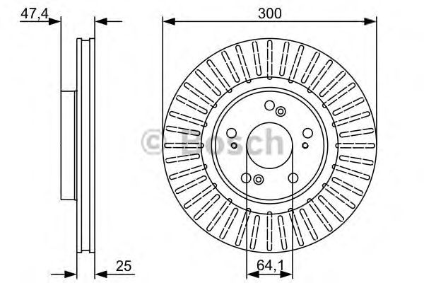 Тормозной диск BOSCH 0 986 479 534