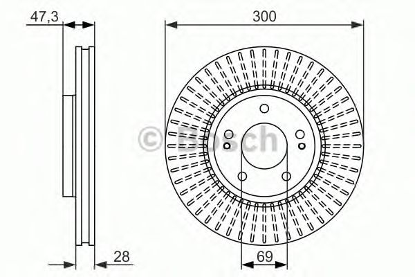 Тормозной диск BOSCH 0 986 479 595