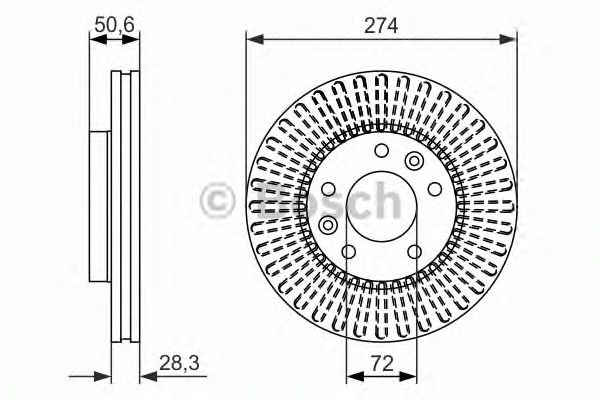 Тормозной диск BOSCH 0 986 479 599