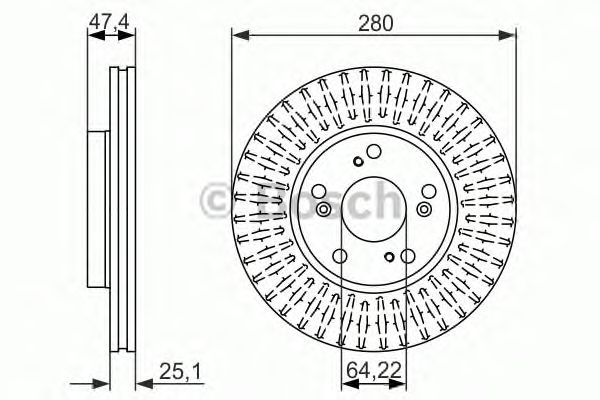 Тормозной диск BOSCH 0 986 479 625