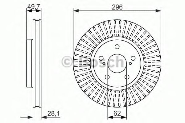 Тормозной диск BOSCH 0 986 479 633