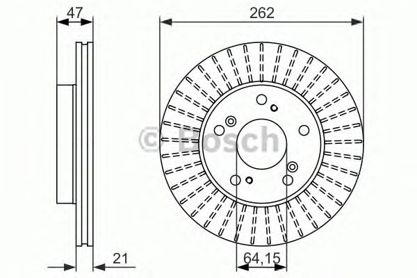 Тормозной диск BOSCH 0 986 479 687