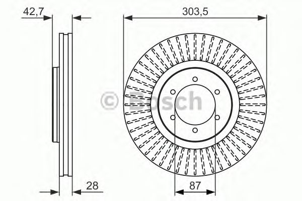 Тормозной диск BOSCH 0 986 479 694