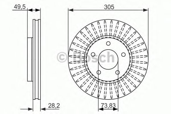 Тормозной диск BOSCH 0 986 479 698