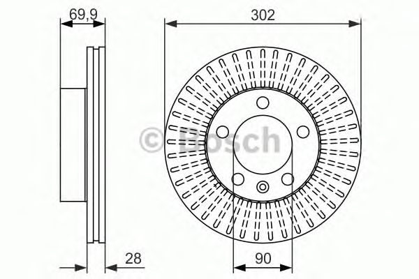 Тормозной диск BOSCH 0 986 479 716