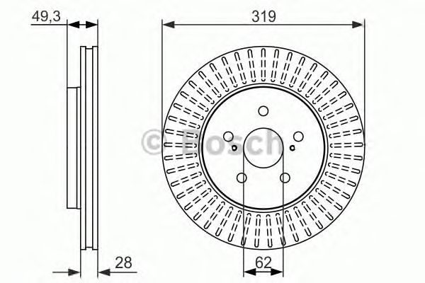 Тормозной диск BOSCH 0 986 479 722