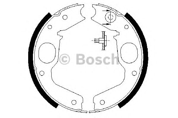 Комплект гальмівних колодок, гальмівна система BOSCH 0 986 487 719
