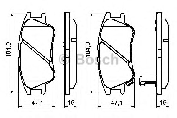 Гальмівні колодки BOSCH 0 986 494 155
