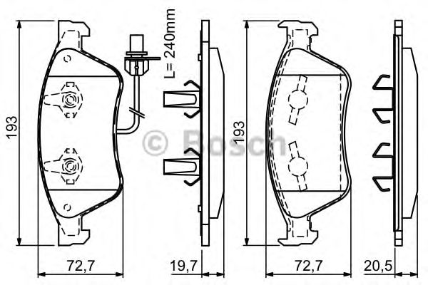 Тормозные колодки BOSCH 0 986 494 200