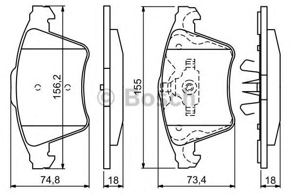 Гальмівні колодки BOSCH 0 986 494 203