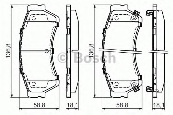 Тормозные колодки BOSCH 0 986 494 221