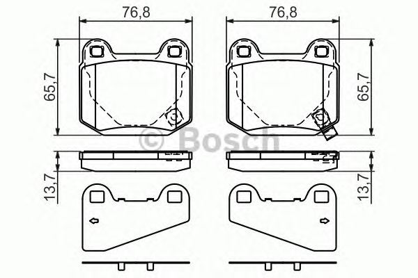 Тормозные колодки BOSCH 0 986 494 229