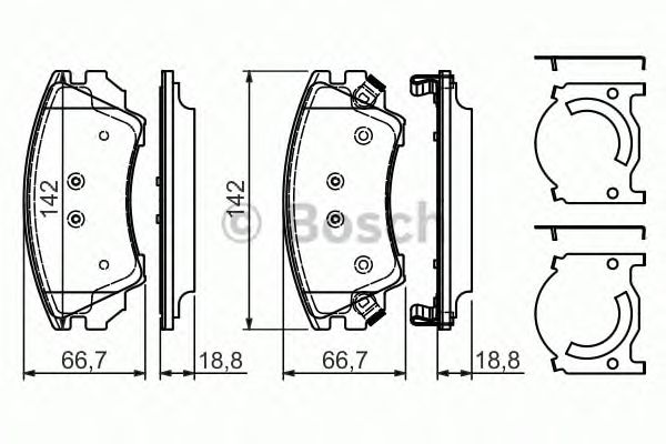 Тормозные колодки BOSCH 0 986 494 275