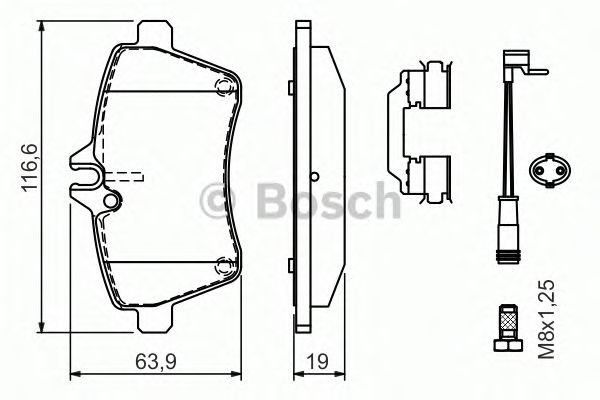 Тормозные колодки BOSCH 0 986 494 290