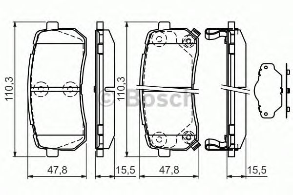 Тормозные колодки BOSCH 0 986 494 327