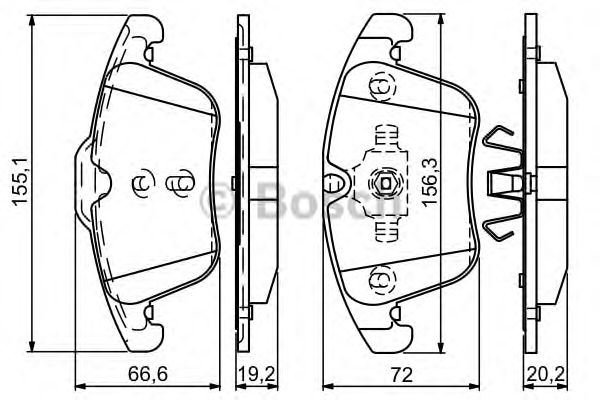 Тормозные колодки BOSCH 0 986 494 342