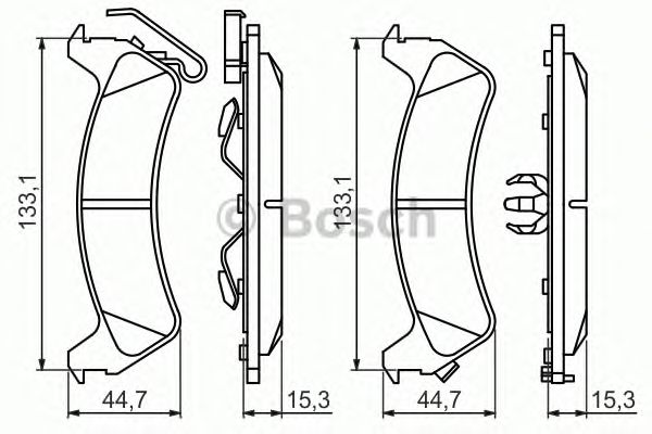 Тормозные колодки BOSCH 0 986 494 348