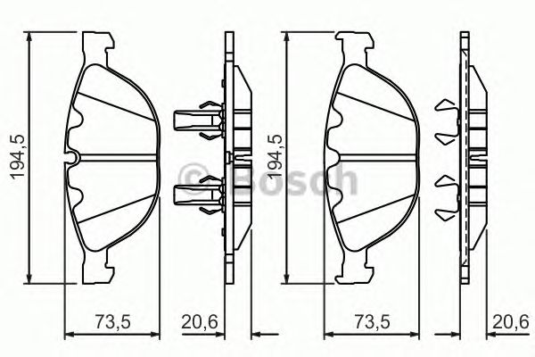 Тормозные колодки BOSCH 0 986 494 349