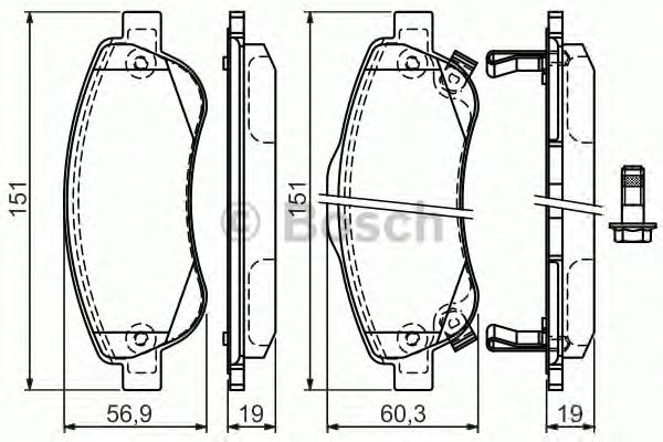 Тормозные колодки BOSCH 0 986 494 379