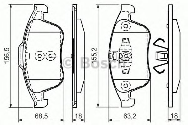 Тормозные колодки BOSCH 0 986 494 381