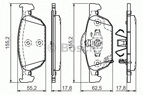 Тормозные колодки BOSCH 0 986 494 383