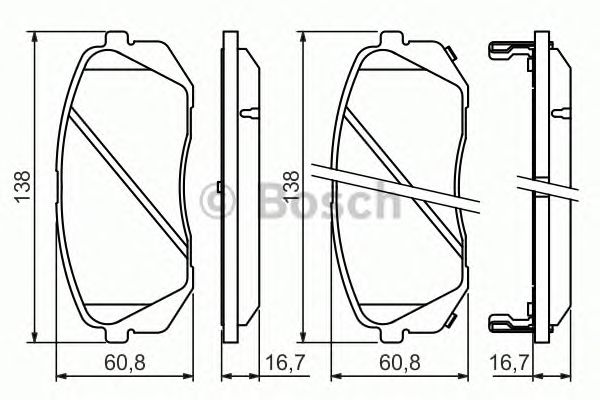 Тормозные колодки BOSCH 0 986 494 422