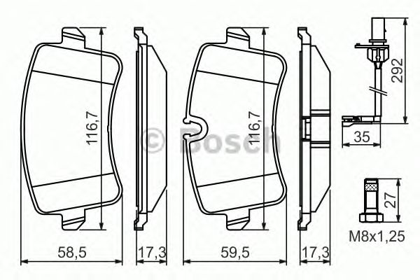 Тормозные колодки BOSCH 0 986 494 446