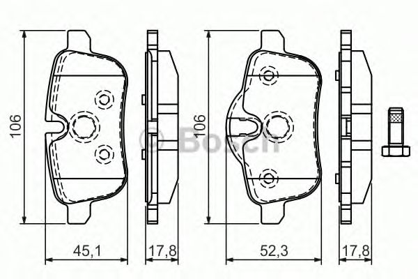 Тормозные колодки BOSCH 0 986 494 450
